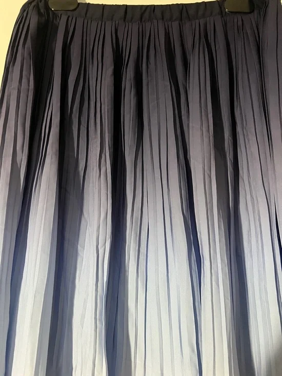 Banana Republic Blue Ombre Pleated Midi Skirt - Picture 2 of 2